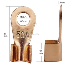 10 шт. 50A медная батарея Кабельный разъем терминал обжимной 4-10mm2 провода OT-50A