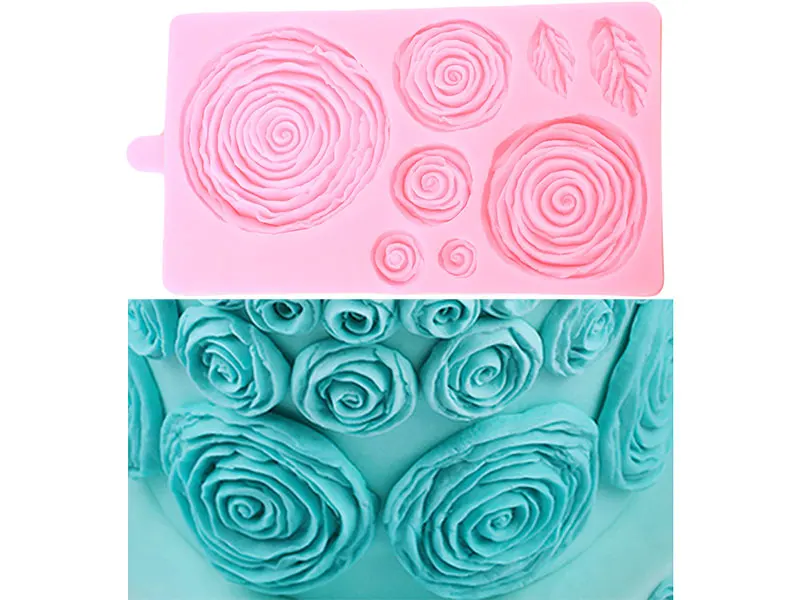 Flower Cake Border Silicone Mold DIY Wedding Cake Decorating Tools Cupcake Topper Fondant Chocolate Candy Moulds