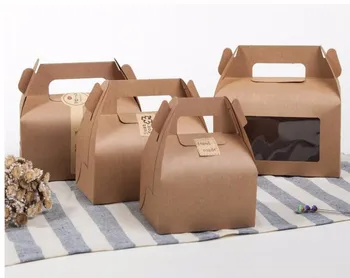 

12pcs Wholesale New Style Kraft Paper Favor Bag Cupcake Boxes Cupcake Packing Cake Boxes Gift Box