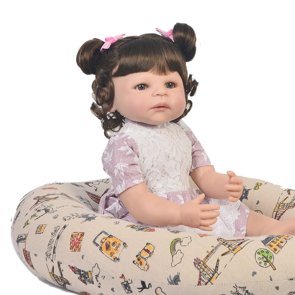 Кукла Bebes 55 см полностью силиконовая кукла Reborn Baby doll как настоящая 22 дюймовая для