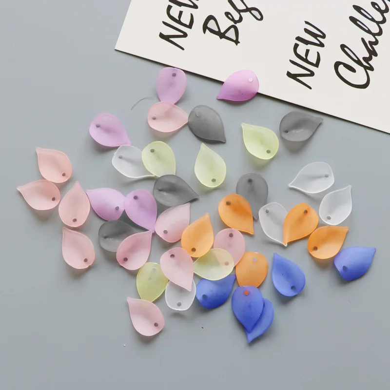 

100PCS/Pack Colored Acrylic Petals Jewelry Decorate Accessories DIY Earring Pendant Craft Material Clothing Decoration Supplies