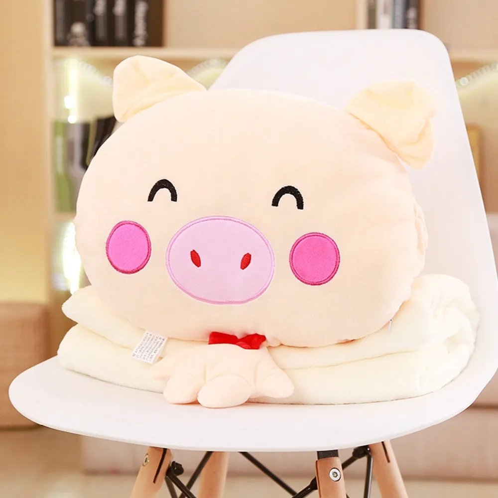 Kawaii Lion/Pig Plush Pillow Hand Warmer Stuffed Lion/Pig Toys Doll Cute Soft Pillow blanket Cushion Gifts for Girls Kawaii Lion/Pig Plush Pillow Hand Warmer Stuffed Lion/Pig Toys Doll Cute Soft Pillow blanket Cushion Gifts for Girls