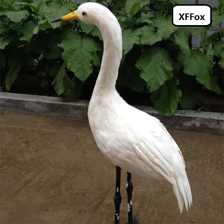 

big simulation Egrets model foam&furs standing Egrets model gift about 80cm xf0715