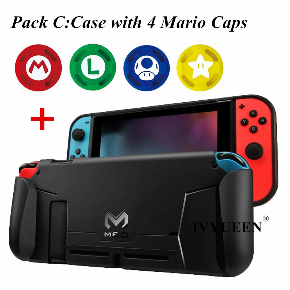 Защитные Чехлы IVYUEEN для Nintendo Switch Console чехлы из ТПУ контроллера выключателя 4 игры
