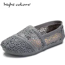 Женская обувь; коллекция года; модная летняя повседневная женская обувь; Женская парусиновая дышащая обувь на плоской платформе с вырезами и кружевом