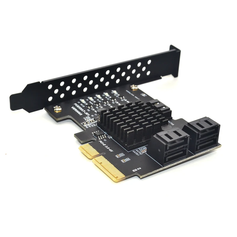 Добавить на карты PCI-E SATA карта PCIE SATA контроллер PCI Express 3,0 Gen3 X4 SuperSpeed Non Raid PCIE to SATA 3,0 карта 5 портов SATA3