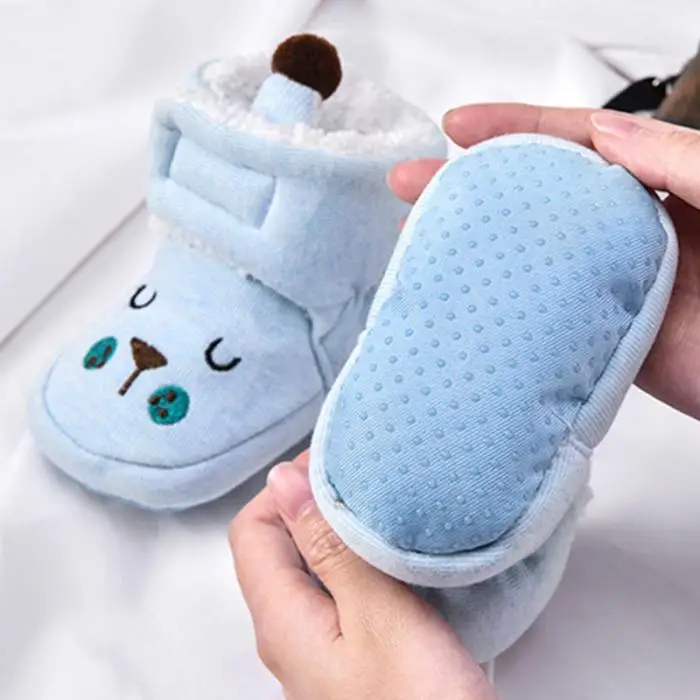 Детская обувь унисекс хлопок теплые зимние анти-осень мультфильм уютные новорожденного Bootie BM88