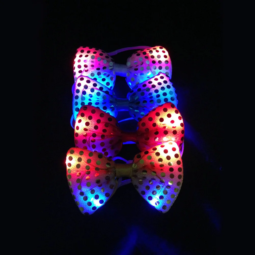 

Led Luminous Neck Tie Mixcolor 3 Model Flashing Male Female Fashion Bow Tie Party wedding Dancing Stage Glowing Tie Chrismas