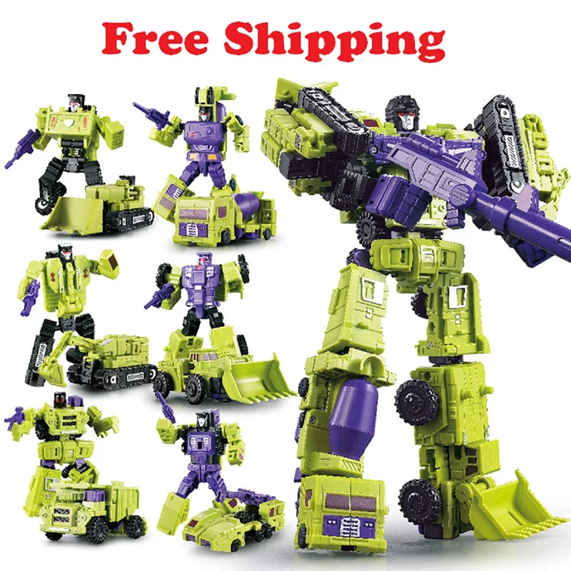 

WJ Transformation GT Engineering Devastator Combiner 6IN1 Alloy Metal Toys Action Figure Car Truck Model Gift for Kids Boy