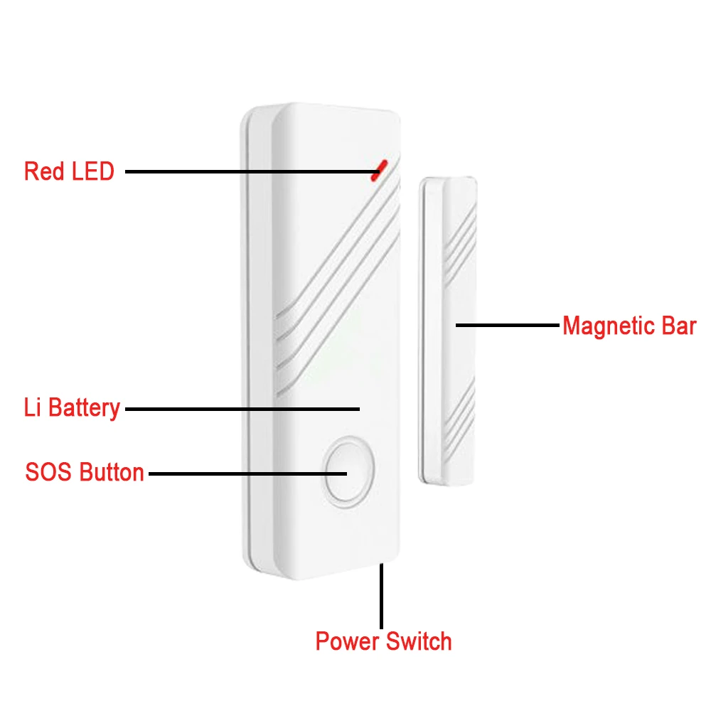 2 шт./лот~ беспроводной дверной оконный контактный датчик дверной магнитный детектор для системы домашней сигнализации