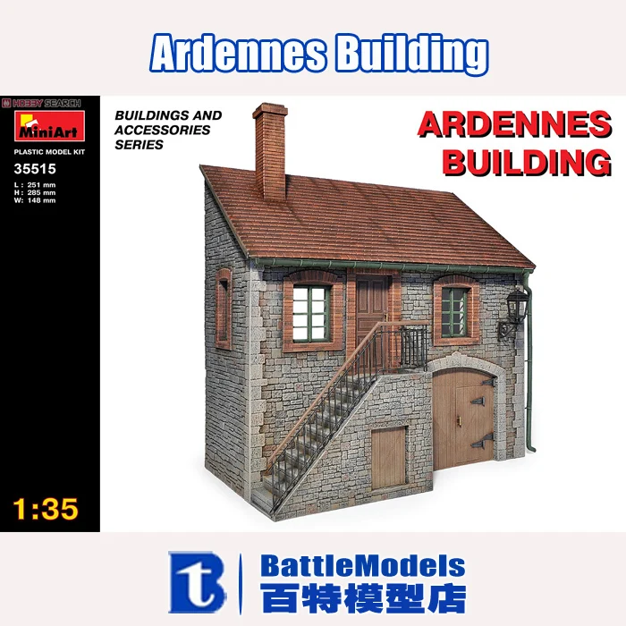 Miniart Model 1/72 Scale Military Models35515 Ardennes Building