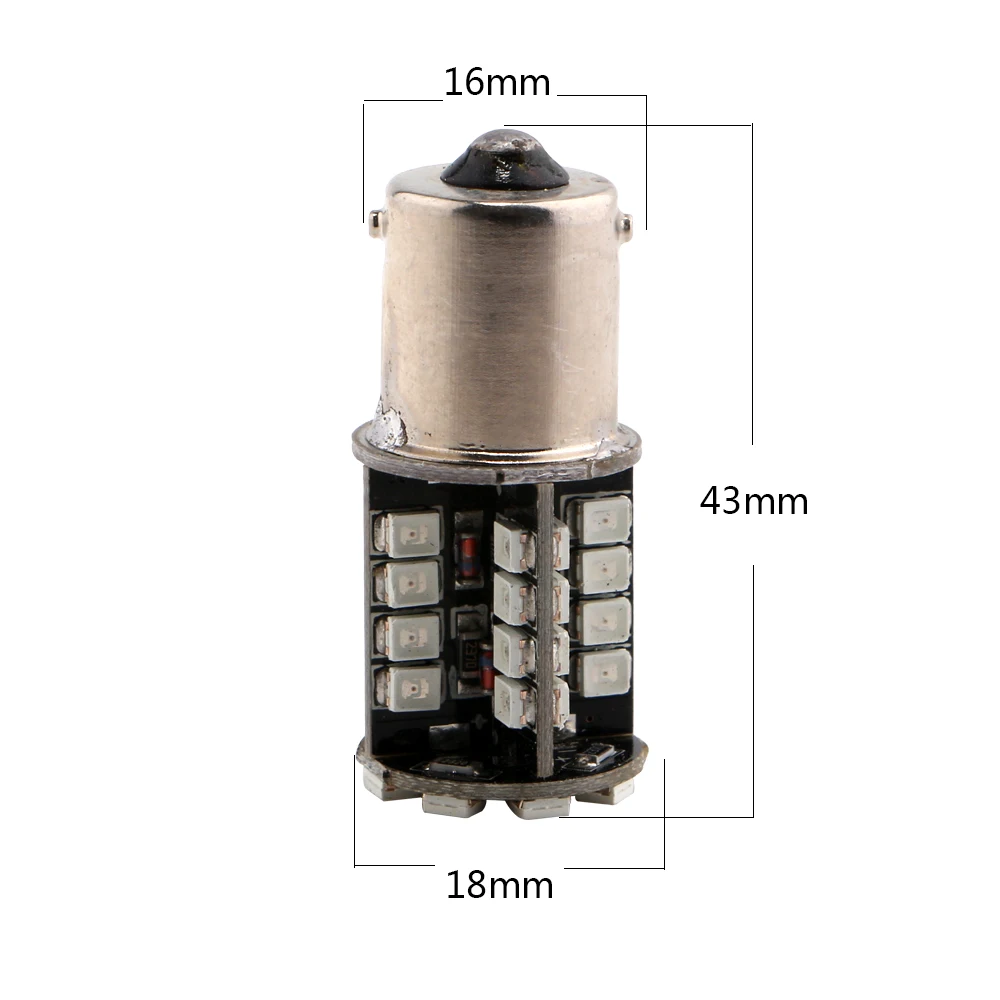 30 шт./лот 1210 3528 44 SMD LED 1156 BA15S 1157 BAY15D Canbus без ошибок декодер лампы задние дневные