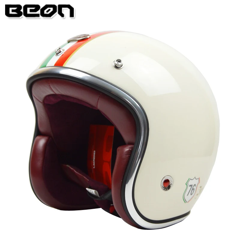 BEON 3/4 с открытым лицом старинные scotter jet moto rcycle шлем moto крест capacete мотошлем Ретро casco para moto крест B108