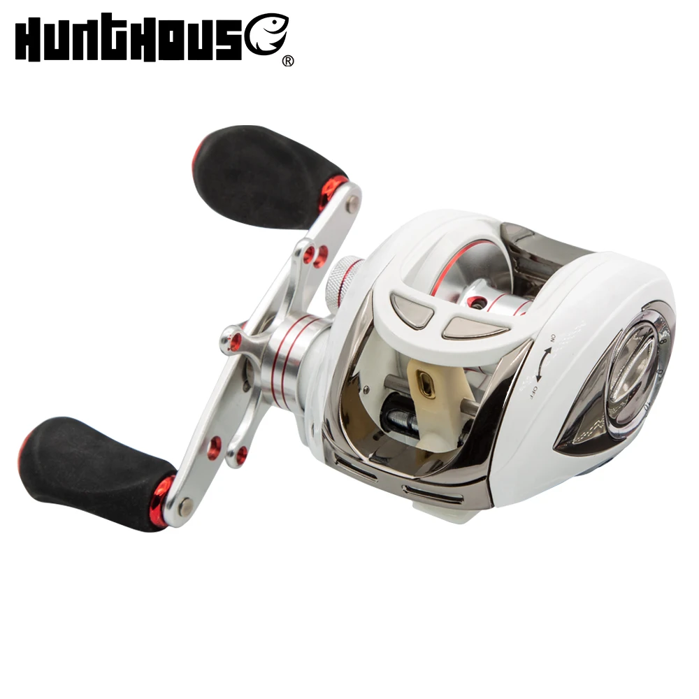 

Hunthouse 218g baitcasting fishing reel left/right hand 9+1 ball bearing 5.1:1 gear ratio 8kg drag power fishing tackle