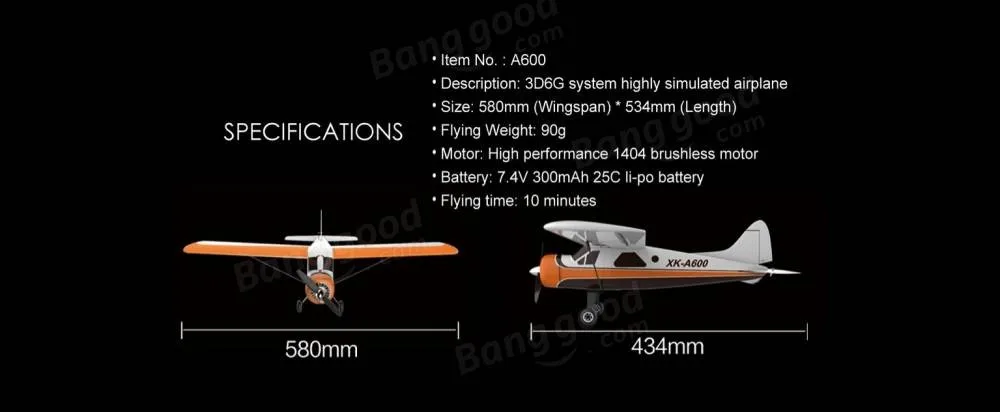 Новое поступление XK DHC-2 DHC2 A600 5CH 3D 6G Системы RC самолет совместимый для Futaba в режиме RTF 1/2 прокатки