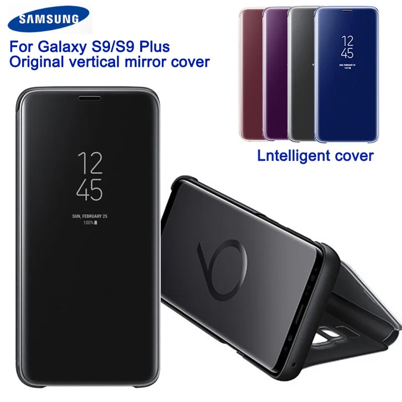 

Original Samsung Mirror Protection Shell Phone Cover Phone Case For Samsung GALAXY S9 G9600 S9+ Plus G9650 Slim Flip Case