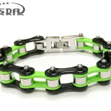 SDA, модные браслеты унисекс, зеленый, красный и оранжевый, 3 цвета, Байкерская цепочка, браслет для девочек и мальчиков, ювелирные изделия, уникальные для вас YM145