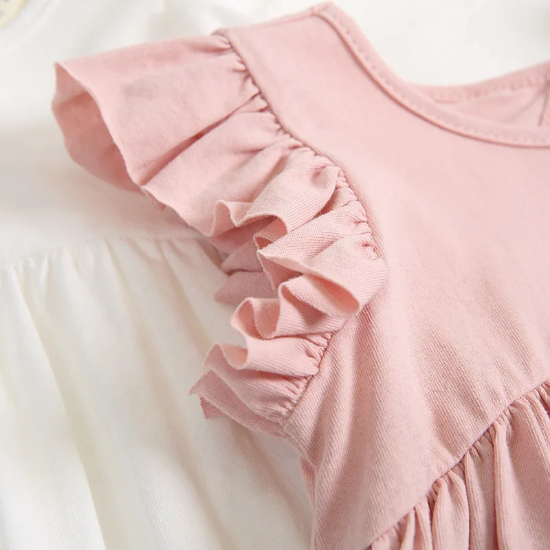 Baby Girls Dresses KIDS Newest Summer Dress  Fly Sleeve Hollow out Dress With Cotton Children Summer Back Hollow Out Dress 1-6Y (5)