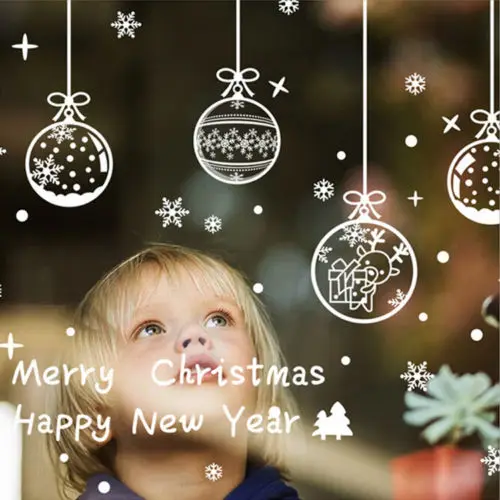 New Christmas Ornament Snowflake Frozen Decal Window Wall Sticker Vinyl Art Xmas Home Window Decoration New Christmas Ornament Snowflake Frozen Decal Window Wall Sticker Vinyl Art Xmas Home Window Decoration