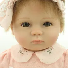 18 дюймов Кукла npk очаровательная девочка кукла коричневые волосы игрушки платье для куклы Мягкие силиконовые reborn кукла подарки Brinquedos