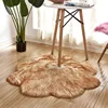 Large Faux Fur Floor Rug, Flower Shaped Luxury Mat, White, Grey, Blue, Plush Carpets for Living Room, Kids, Home, 45 cm, 90cm 3