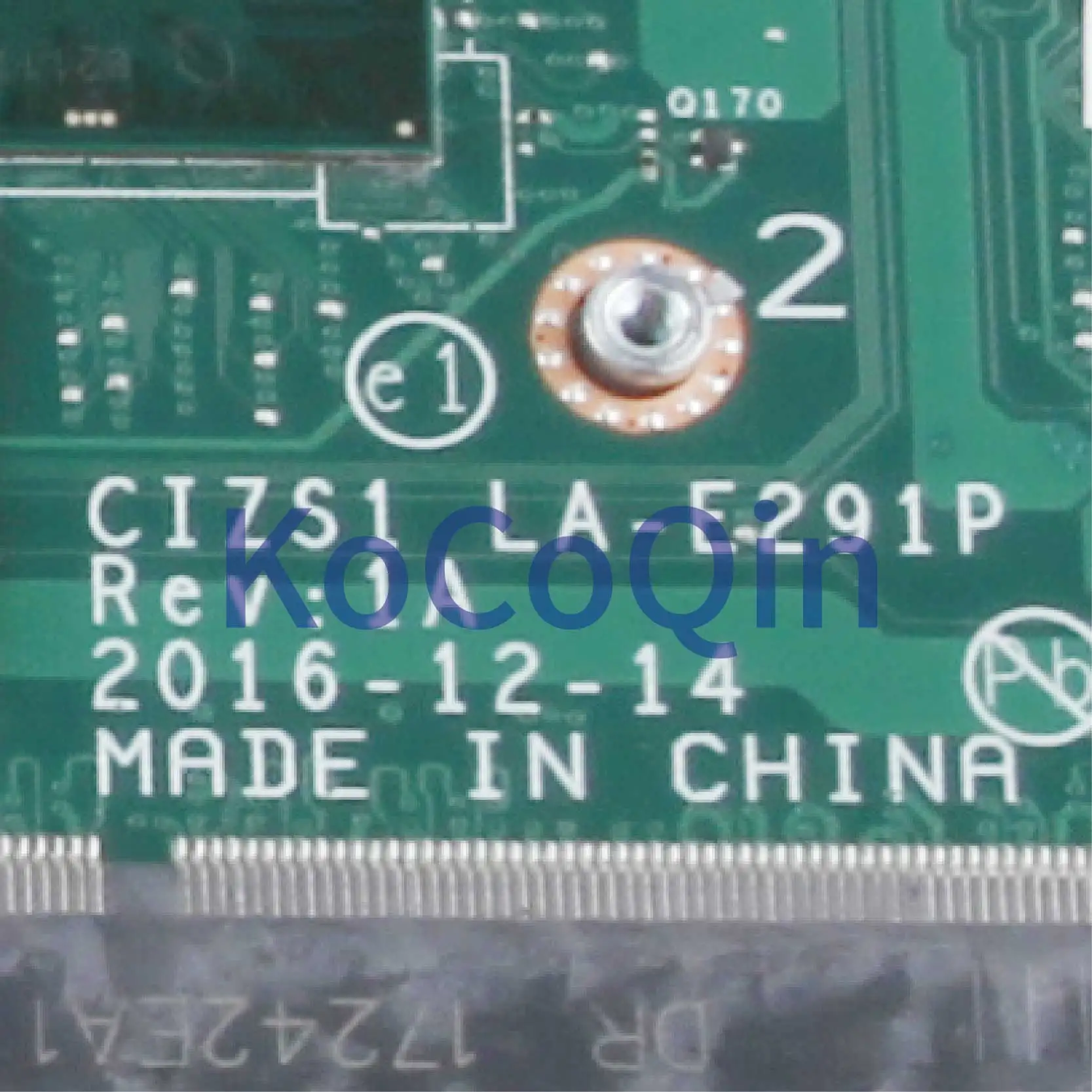 amazing  KoCoQin Laptop motherboard For LENOVO ThinkPad YOGA 370 I5-7300U 8G Mainboard 01HY161 CIZS1 LA-E291