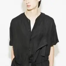 S-5XL! новая мужская одежда стилист волос Модная хлопковая льняная рубашка с коротким рукавом Топ певица костюмы