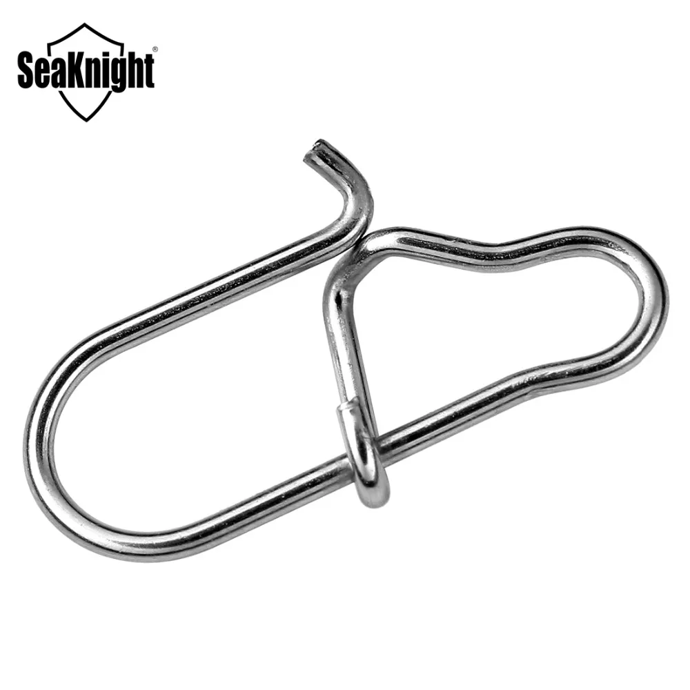Рыболовный соединитель SeaKnight 50 шт./лот вертлюг из нержавеющей стали с защелкой