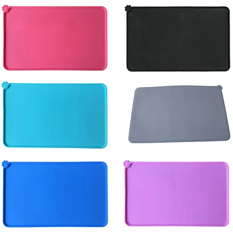 Foldable Pet Food Pad Dog Feeding Placemat Waterproof Pet Mat For Dog Cat Silicone  Easy Washing Pet Bowl Drinking Mat
