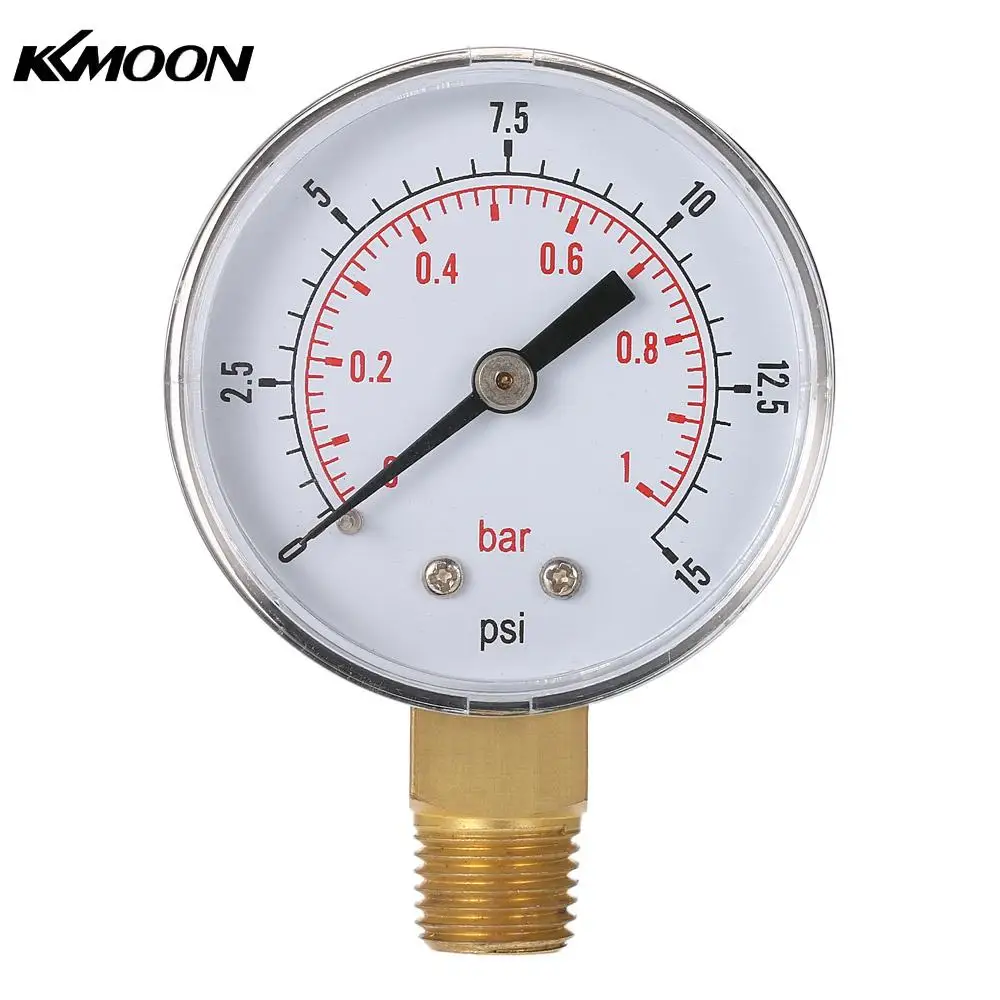 50mm manometer 0 15psi 0 1bar Waterdruk Dial Hydraulische Druk