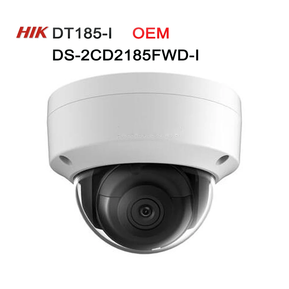 

4pcs/lot 8MP DS-2CD2185FWD-I OEM model DT185-I Hikvison English Upgrade Version with POE Dome Network IP Camera