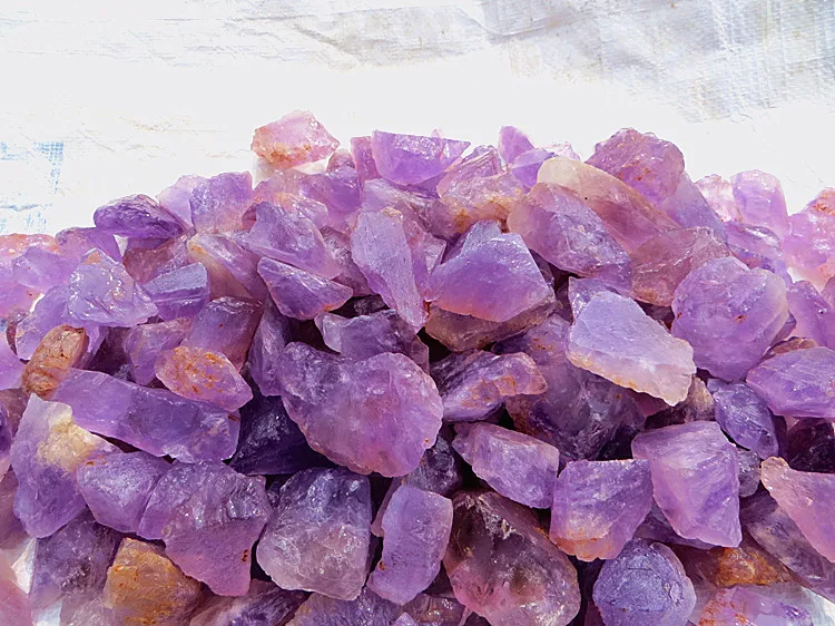 Natural amethyst raw stone home decorative violet crystal for healing meditation.ore rock specimens | Дом и сад