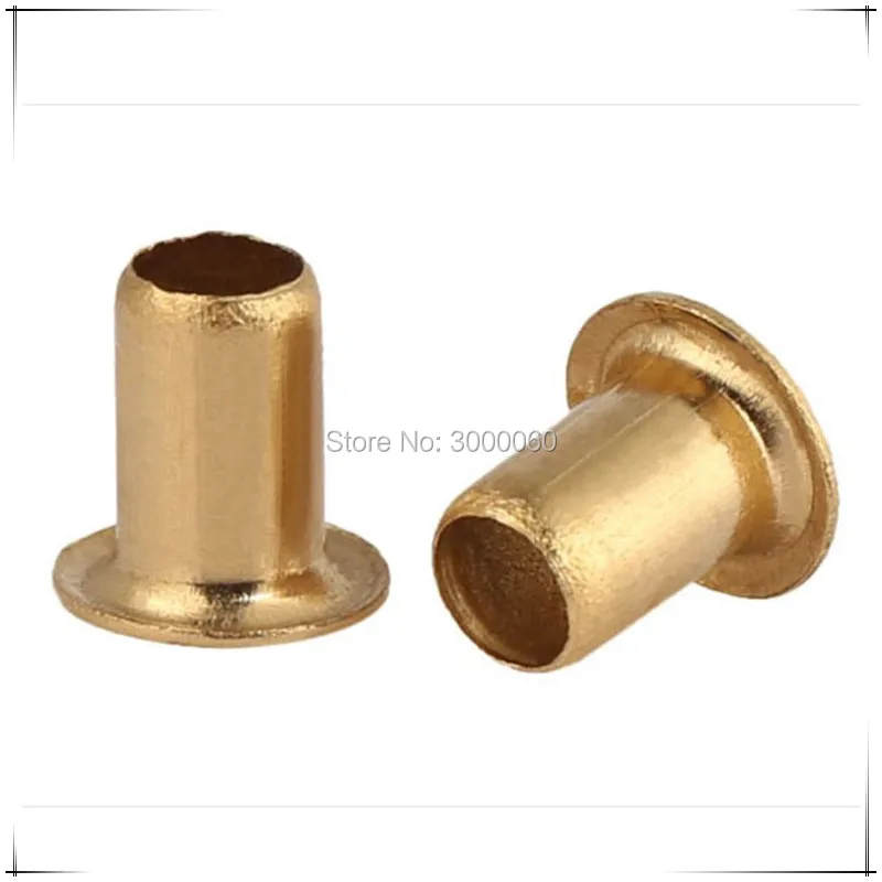 M3x8mm Brass Copper Single Tube Hollow Tubular Rivet For PCB 1000pcs