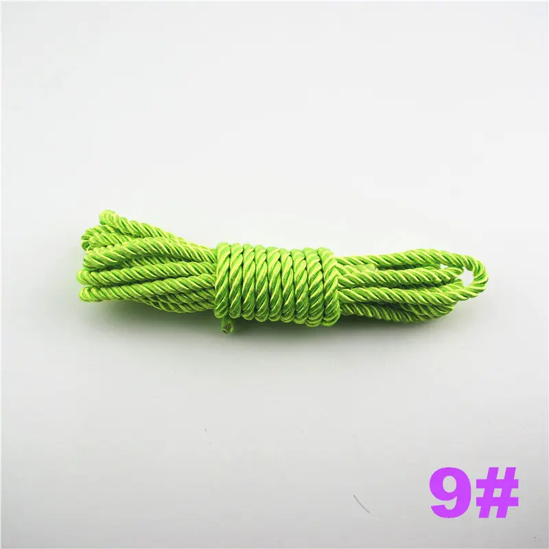 Fasmiley DIY Cord Jewelry findings 5 мм плетеная веревка мульти сплошной Цвет витая нить DIY аксессуары строка поставляет 10 м DS220 - Цвет: 9