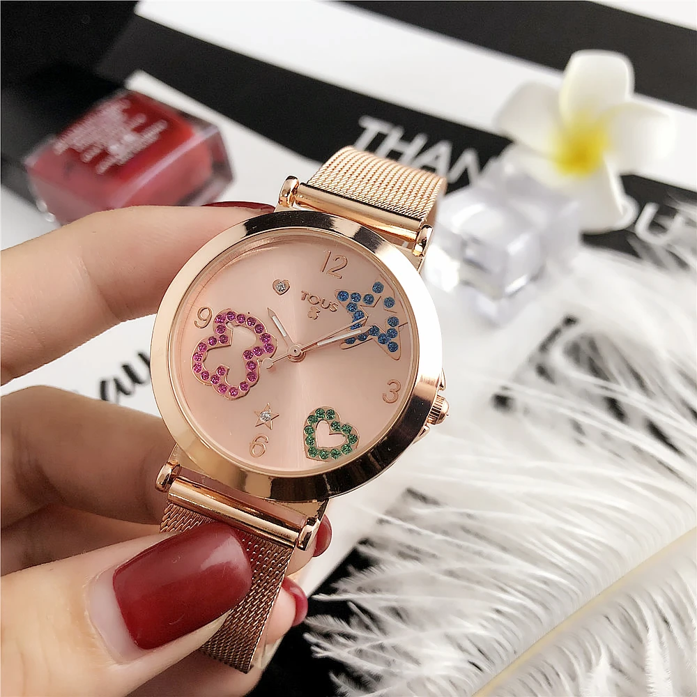 

2019 NEW TOUS pulsera Women Watch Women Quartz Watches Ladies reloj Crystal Luxury Female Wrist Watch Girl tous mujer tous