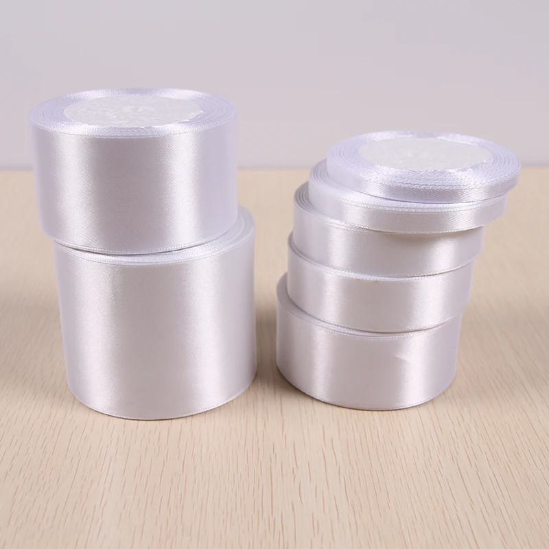 

Selling 0.3- 7.6cm Wide White Series Wedding gift Decoration Grosgrain belt DIY baking Wrapping Apparel Sewing Fabric Supplies
