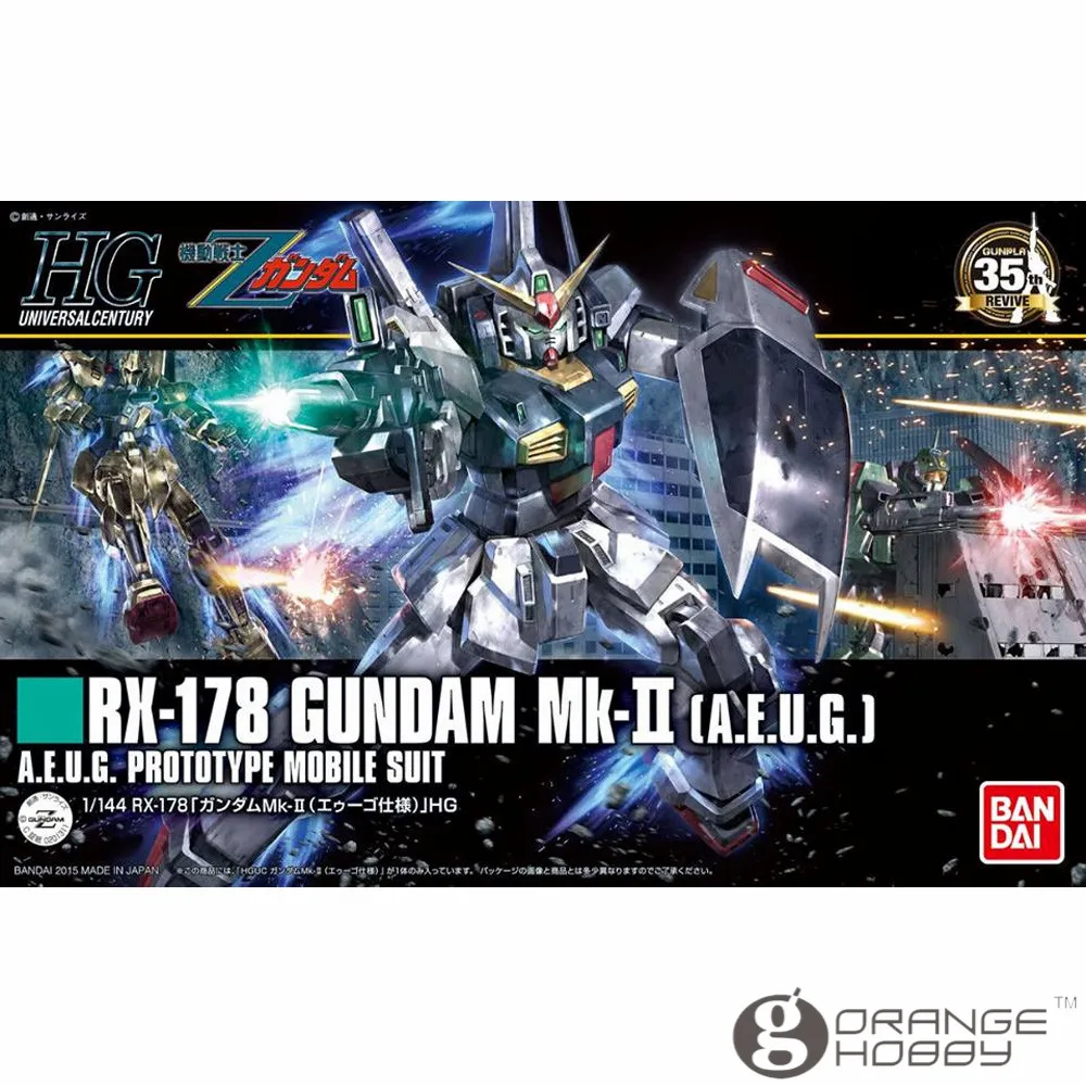 

OHS Bandai HGUC 193 1/144 RX-178 Gundam Mk-II A.E.U.G. Revive Mobile Suit Assembly Model Kits