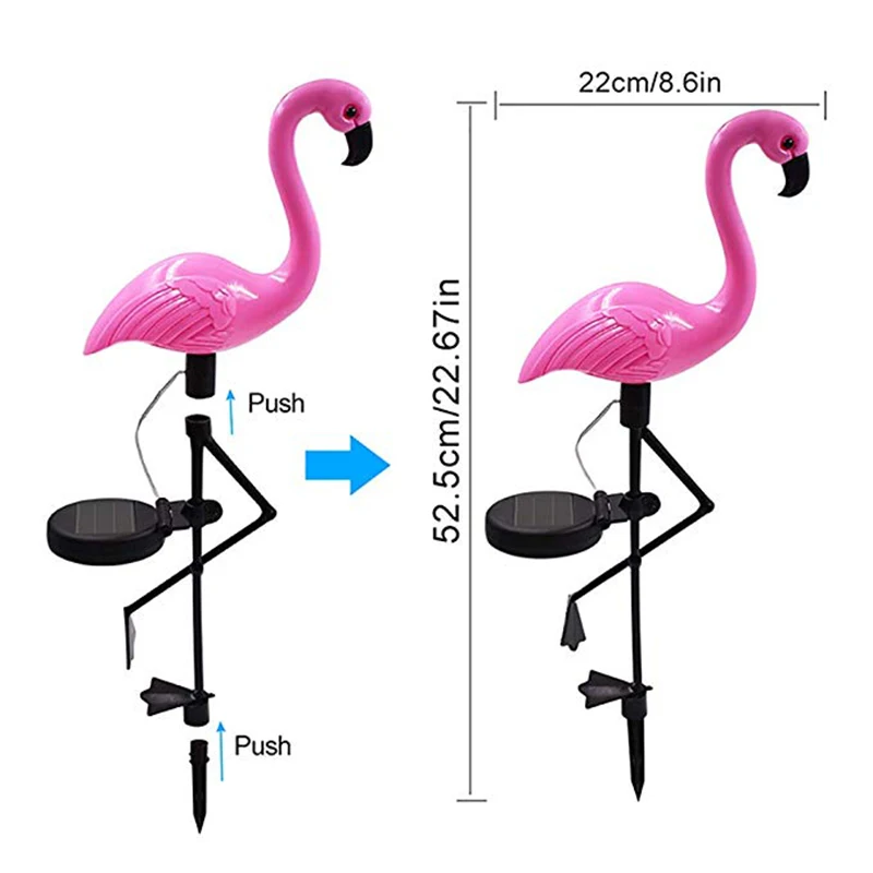 Solar Powered Flamingo Lawn Lamp Garden Decor Solar Lights Waterproof Led Light for Outdoor Garden Decorative Stake Lighting (4)