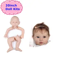 NPK 20 ''Bebe Reborn Menina Наборы сделаны силиконовые виниловые около 51 см Bebe реборн силиконовая кукла Наборы для DIY моды кукла реборн