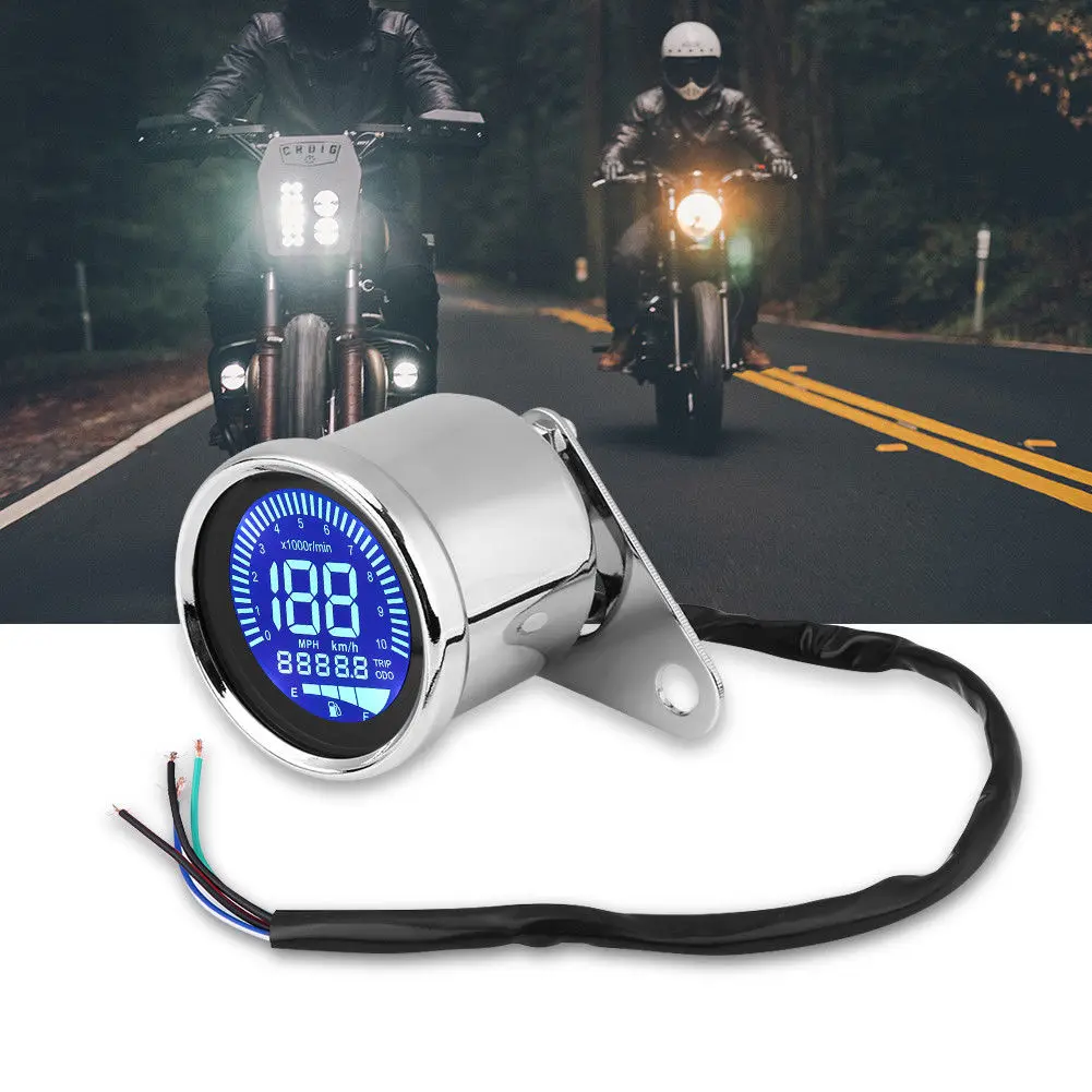

Mayitr 1pc Universal Motorcycle Meter 7 Colors Digital LCD Indicator Odometer Speedometer Tachometer for Motorcycle Instruments