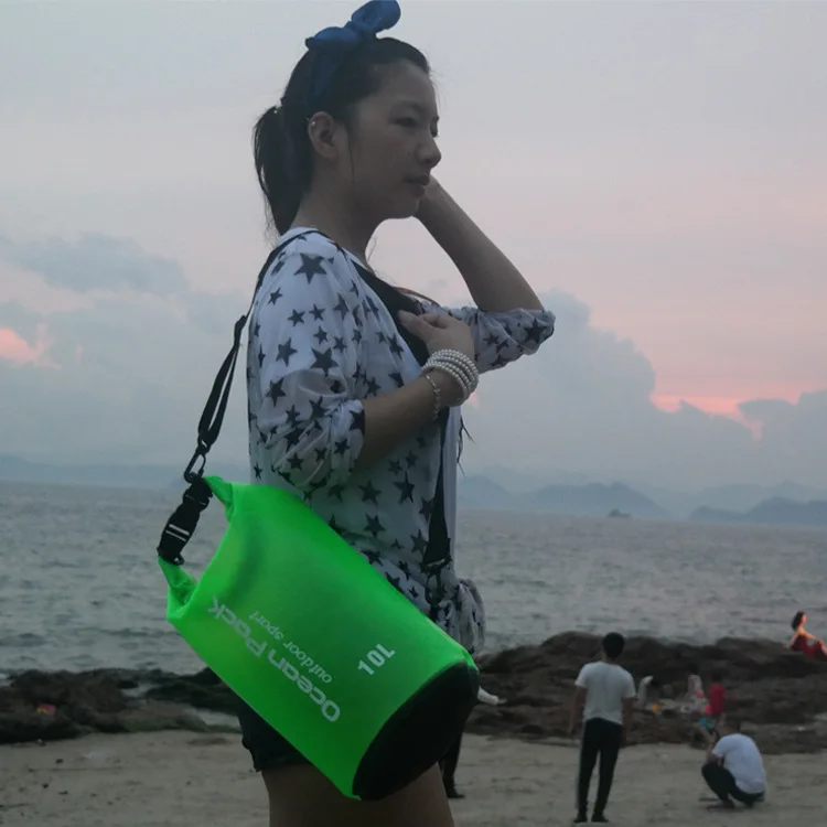 2/5/10/15/20L bolsa de deporte al aire libre impermeable de PVC Trekking bolsa a la deriva arriba piscina bolsas multi-función de Río Trekking bolsas
