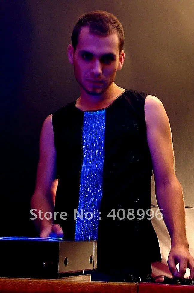 

Sexy optical fiber luminous Vest for performance/fashion show/Singular dress/Show Clothing 00
