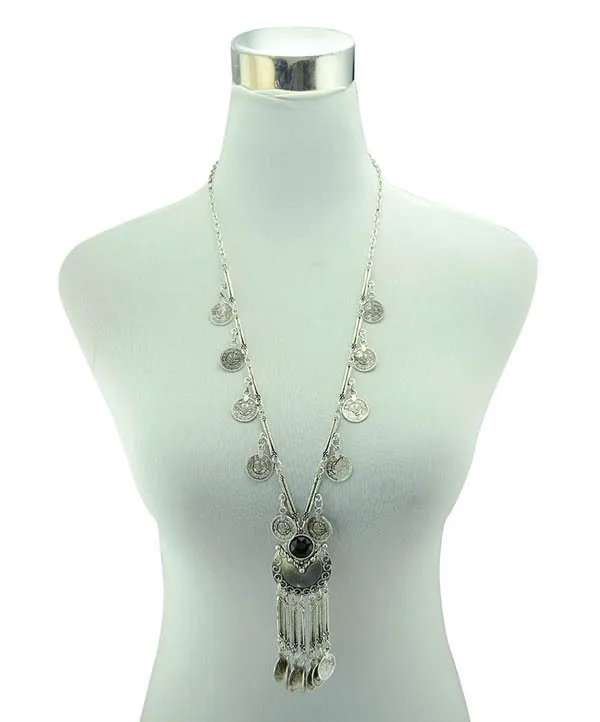 Lovbeafas модные браслеты, этническое колье, женское богемное длинное ожерелье, массивное Макси винтажное ожерелье, монета, кисточка, хорошее ювелирное изделие