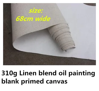 

68cm wide acid-free primed medium texture 310gsm linen blend canvas roll