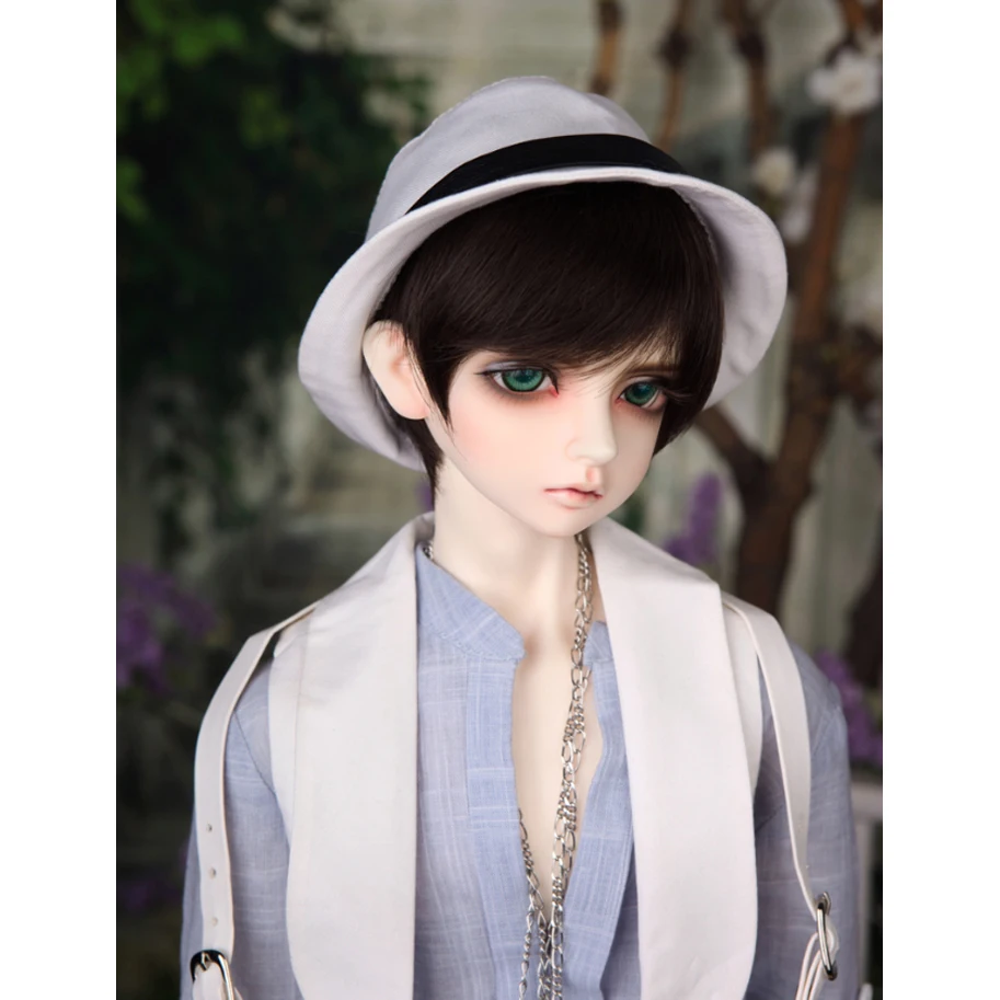 Парик для куклы Allaosify BJD 1/3 1/4 1/6 гигантский малыш ультра короткие прямые черные