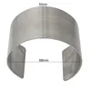 Simple Classic Arm Cuffs Women Stainless Steel Bangle Matte Silver color Jewelry Statement Bangles 1 Piece Free Shipping 3