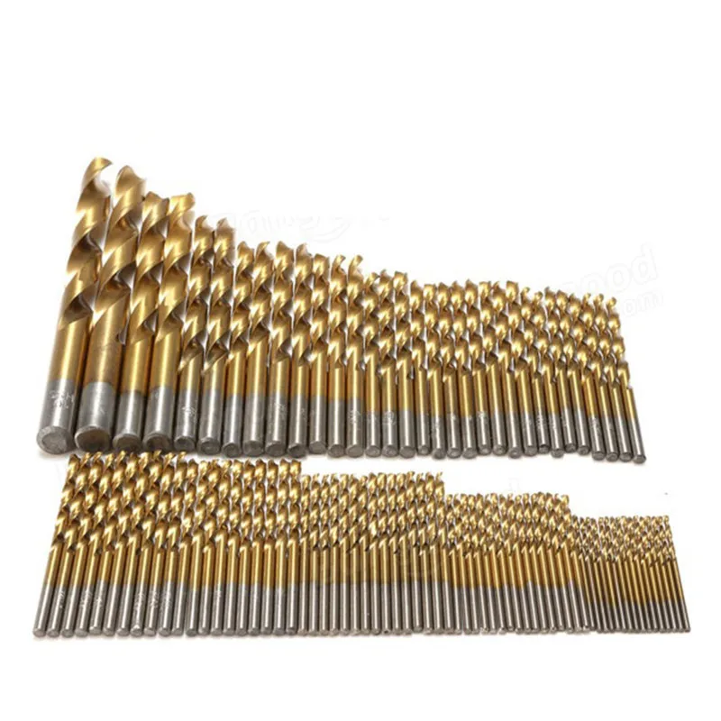 

50/99pcs Titanium HSS Drill Bits Coated Multi Spec Stainless Steel HSS High Speed Drill Bit Set For Electrical Drill Tools
