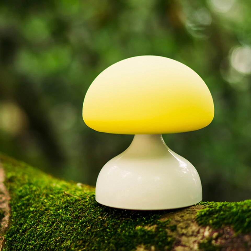 Mushroom LED Night Light Table Desk Lamp For Kids Rooms Soft Silicone