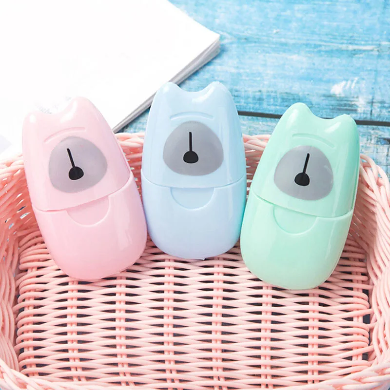 

50PCS/Set Outdoor Travel Soap Paper Washing Hand Bath Clean Scented Slice Sheets Disposable Boxe Soap Portable Mini Paper Soap