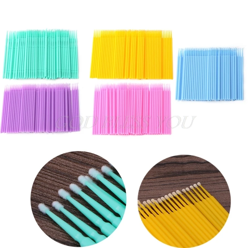 

100Pcs Disposable Individual Lash Removing Micro Brush Eyelash Extension Beauty Tools